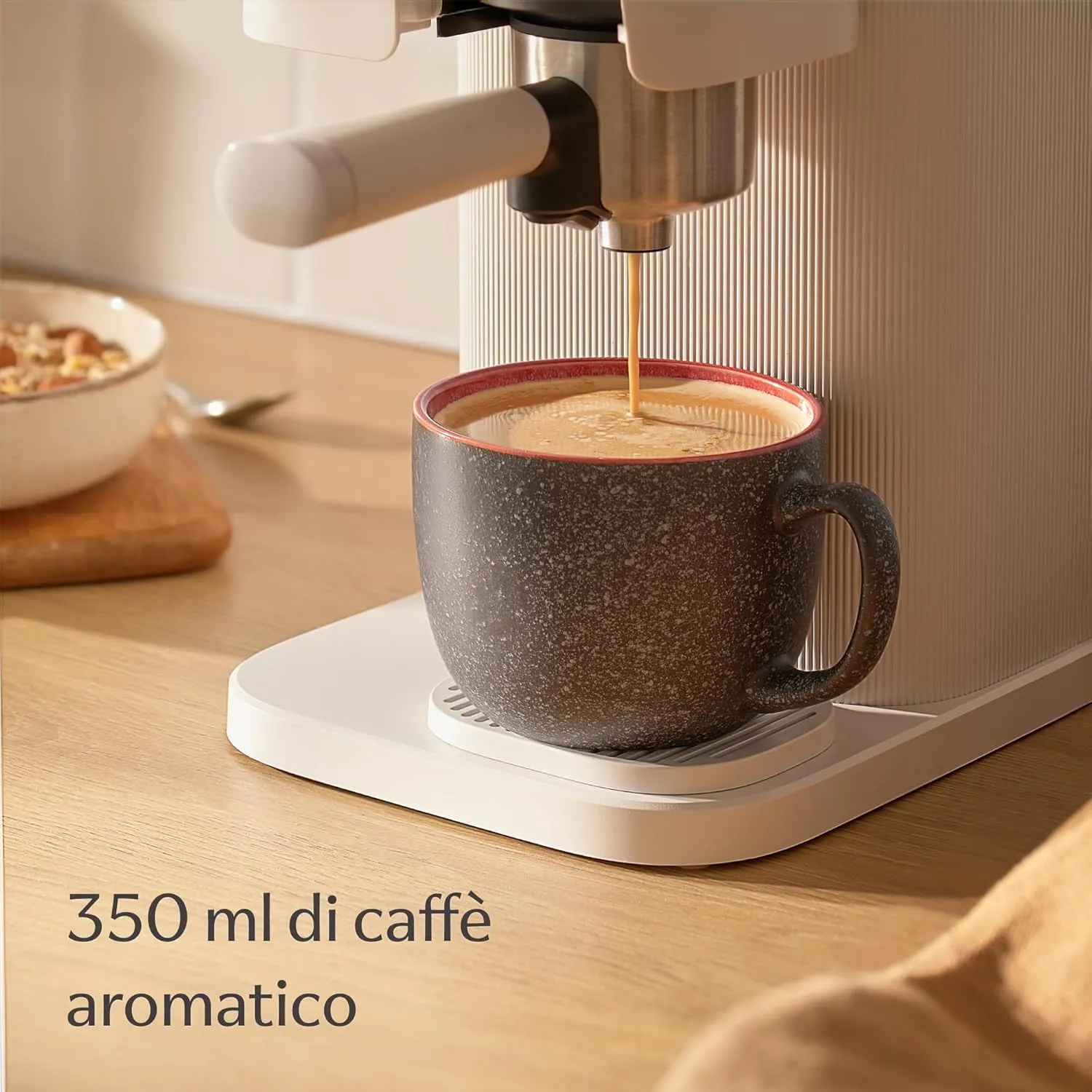 Cosumy Set de 4 Tazas de Café Grandes - 350ml Tazas de Cerámica – Juego de Café Moderno - Gres Grueso con Esmalte Reactivo Hecho