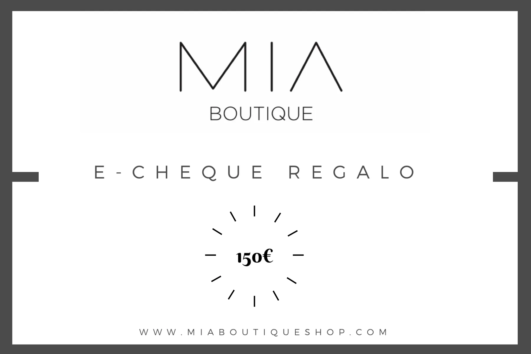 E-CHEQUE REGALO 150€