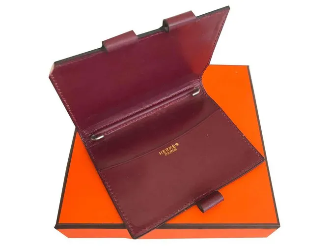 Organizador de cuero Hermès con mineros. Burdeos 