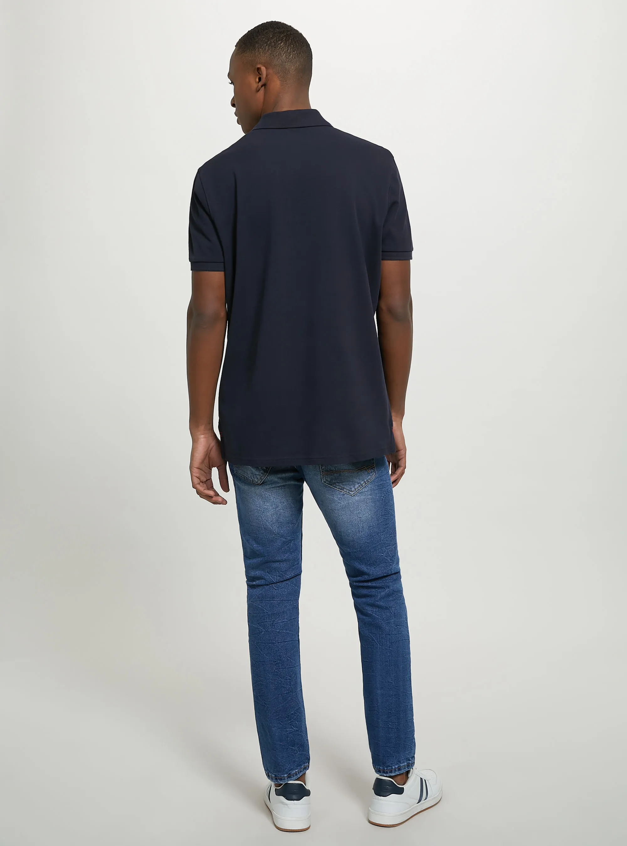 Polo de piqué de algodón con bordado