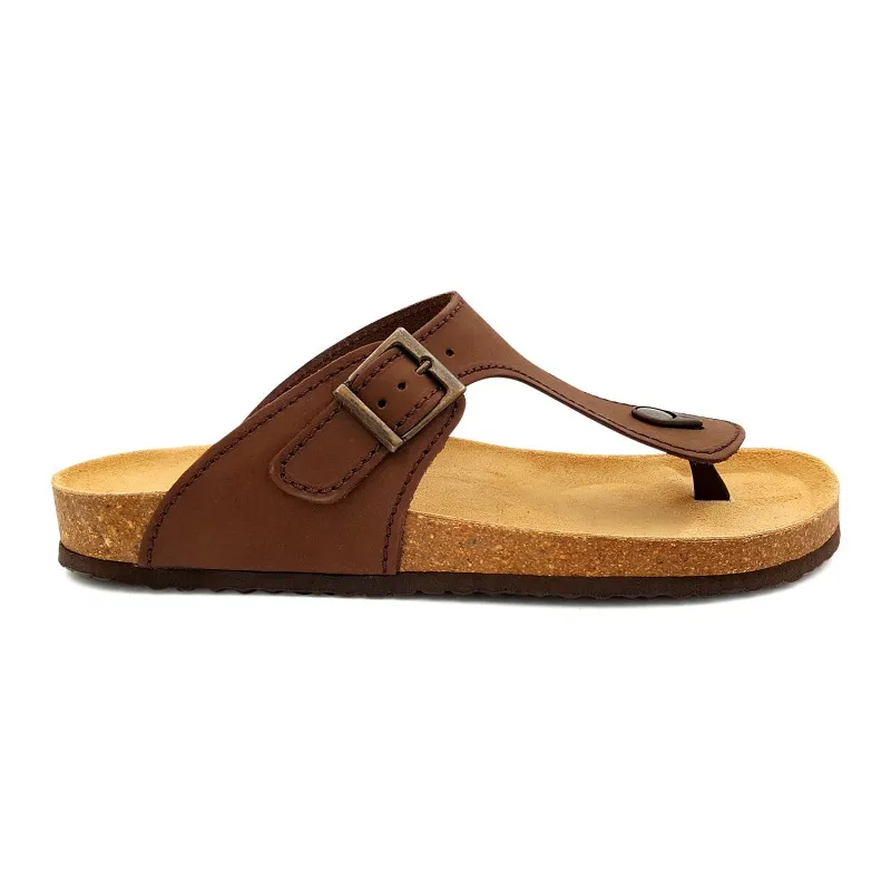 Sandalias Bio Hombre Piel 18014 Marrón, de Morxiva Casual Shoes