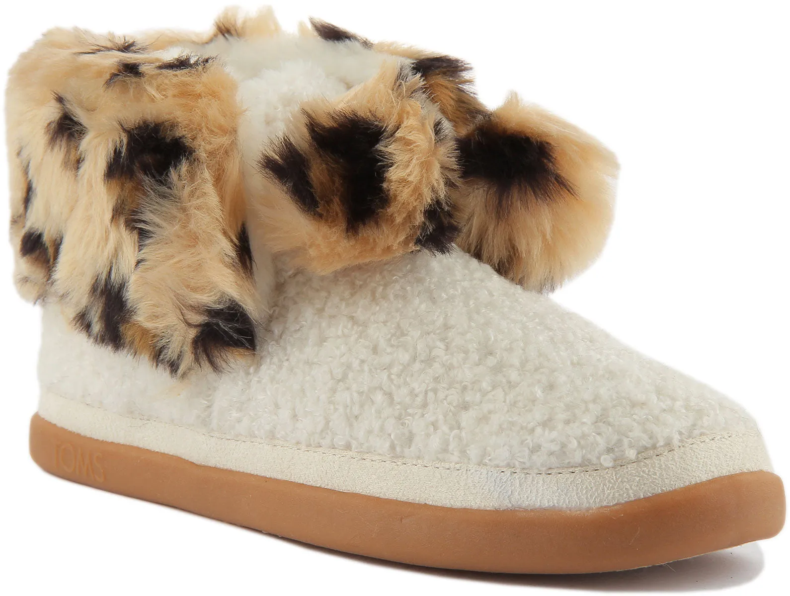 Toms Celeste Pantuflas de piel sintética para mujer en natural
